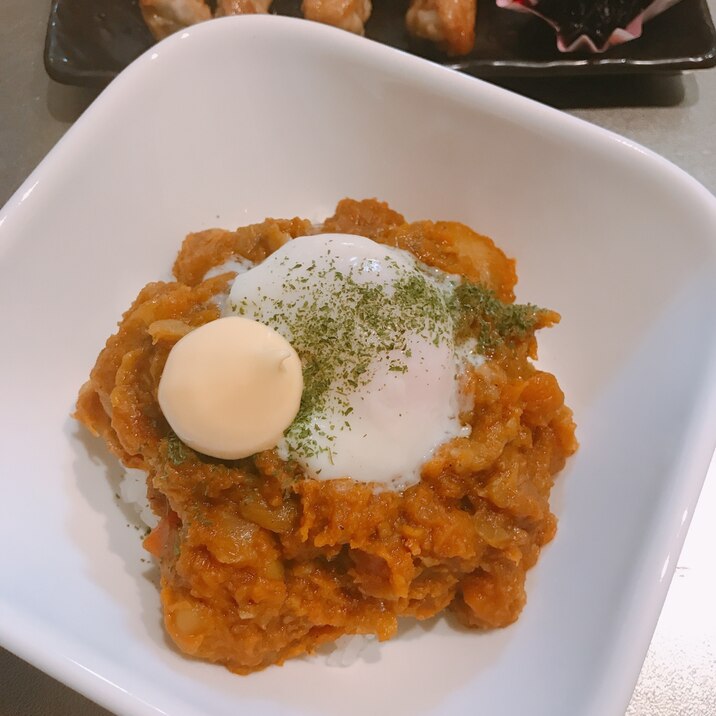 残り物カレーでキーマカレー風